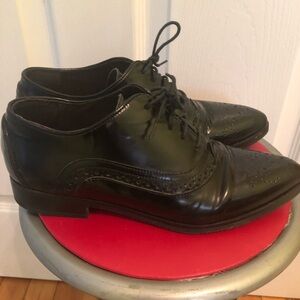 FABIANELLI black patent leather brogue Oxford shoes, size 8 (38 Italian) lace up